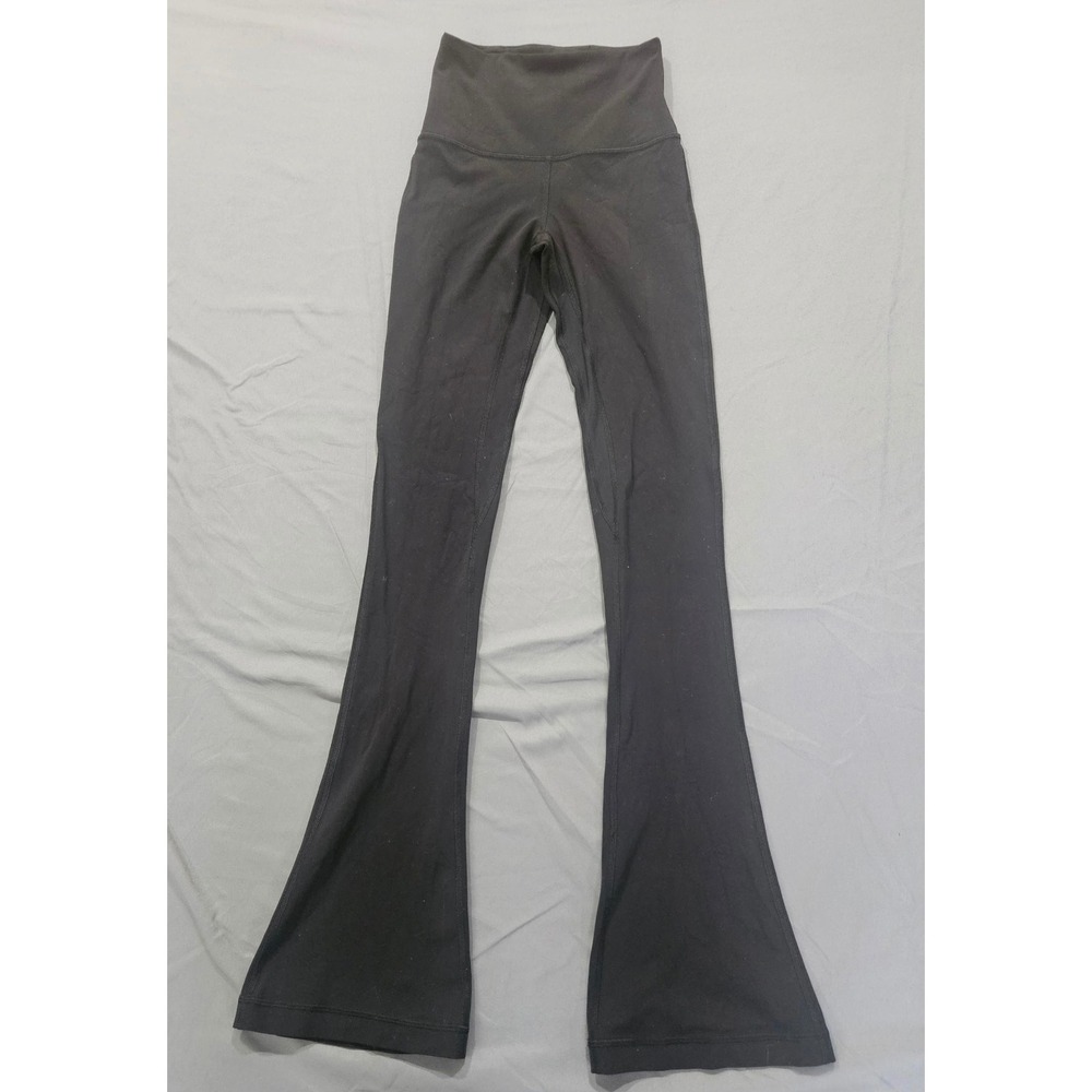 Lululemon Groove Super High-Rise Flared Pants Womens 2 Black Yoga Nulu